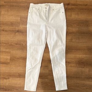 Madewell high rise 10” White Skinny Jeans Full-Length Denim